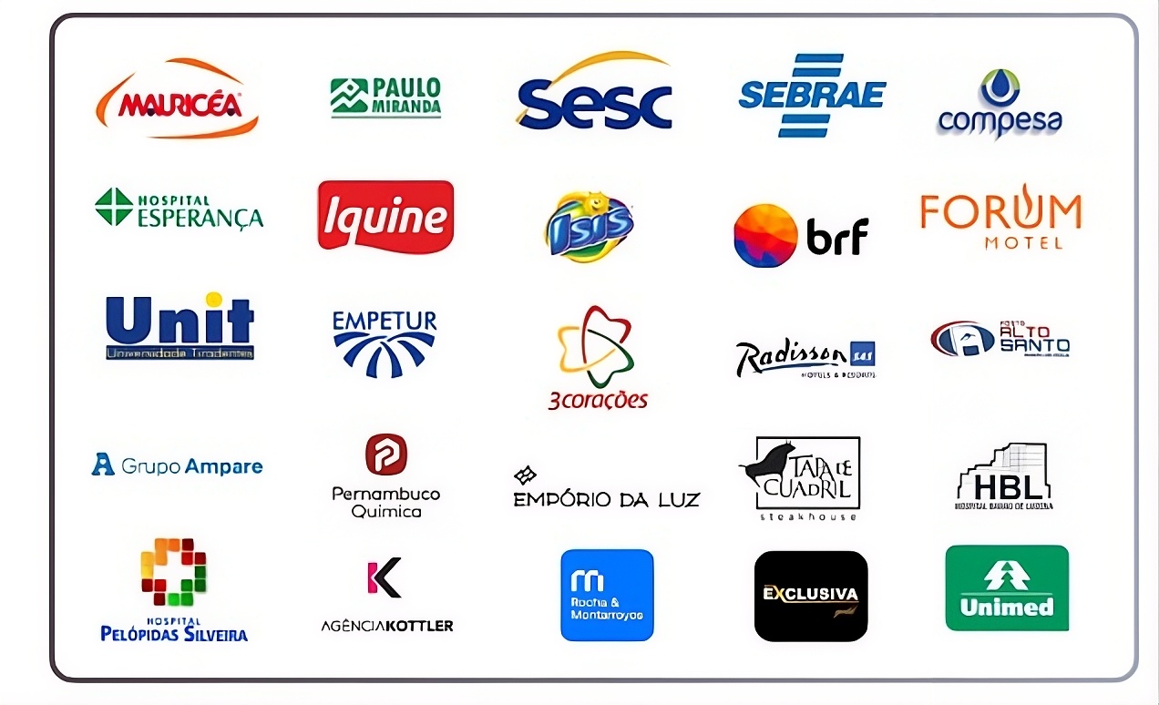 Instituições e empresas atendidas por Silvia Pessoa
